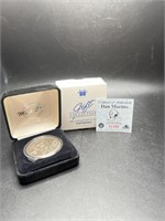 The Highland Mint Dan Marino Brushed Nickel Coin