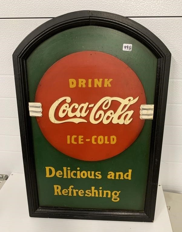 Nice Reproduction Wooden Coke Sign (NO SHIPPING)