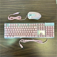$45 Pink Gaming Keyboard and Mouse