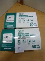 NEW Disposable Masks - 100 Masks / 2 Boxes