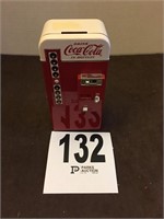 Vintage Metal Coca-Cola Coin Bank 7”T