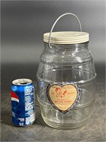 LOUDYS PEPPERMINT DELIGHTS GLASS STORE JAR.