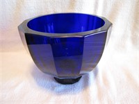 Stunning Vintage Cobalt Blue Bowl Signed Moser