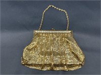 Whiting and Davis Gold Evening Bag