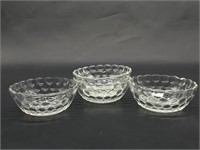 (4) Bubbles by Anchor Hocking Small Dessert Bowls