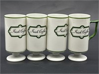 (4) Vintage Ceramic Irish Coffee Mugs