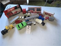Variety of Toy Cars and Trucks