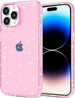 Iphone 14 Pro Max Pink Glitter Bumper Case