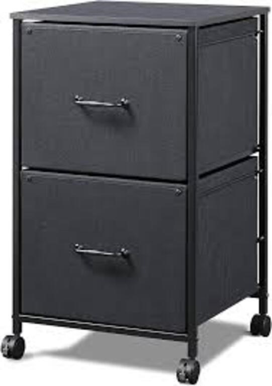 Devaise 2 Drawer Mobile File Cabinet, Rolling