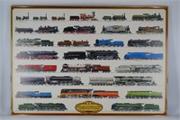 Framed Steam Locomotive Poster