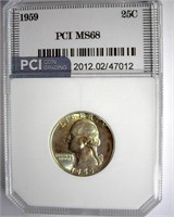 1959 Quarter PCI MS68 Subtle Toning