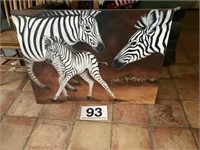 Oil Zebra painting on canvus