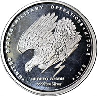 DESERT STORM 1 oz .999 SILVER ROUND