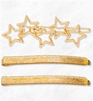 twelveNYC 3-Pc. Gold Star Clip Set