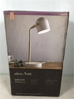 Allen & Roth 15.5" desk lamp, color is white and