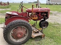Farmall b  tractor with woods 59 mower