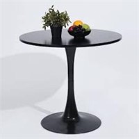 Clift 31.5 In Contemporary Black Round Wood Top