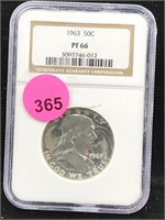 1963 PF66 NGC Silver half dollar