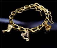18ct Yellow gold chain bracelet