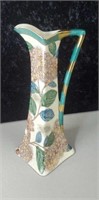Decorative pitcher with raku and tree design