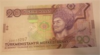 Turkmenistan  20 Manat  2012 , Prefix ZZ , Rep.