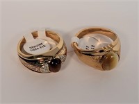 2- 14K Plated Rings (size 12)