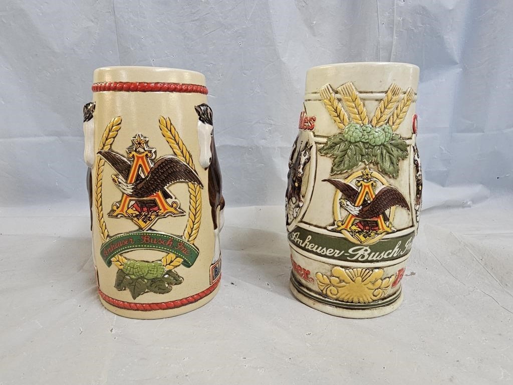 Budweiser and Bud Light Collector's Steins