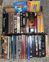 (15) DVDS & VHS TAPES