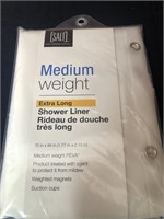 Medium Weight Shower Curtan Liner XLONG