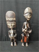 Pair of African wood carvings