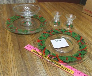Christmas Platters - Candy Dish - Candle NO SHIP
