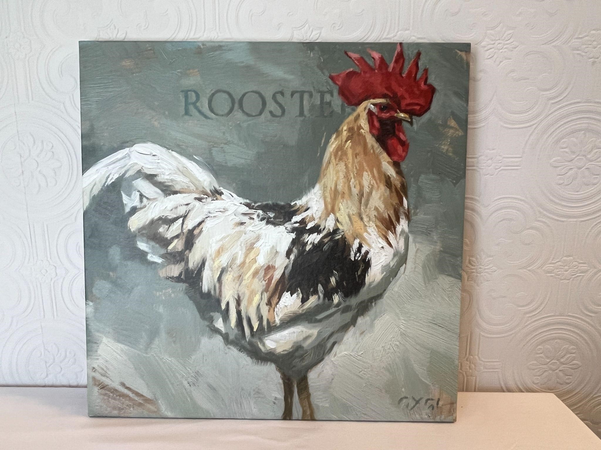 New Giclee Painting of Rooster