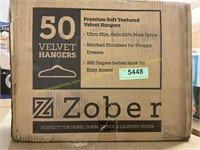 50-pk Zober  OSTO Premium Velvet Hangers-pink