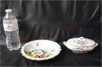 Floral Candy Bowl & Small Oval Lidded Dish