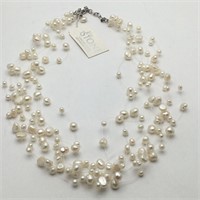 Freshwater Pearl & Sterling Silver Necklace