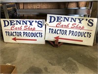 2 Denny's Carb Shop Signs