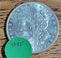 1887 MORGAN SILVER DOLLAR