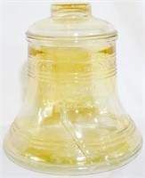 Vintage Marigold Liberty Bell Lidded Jar 8"