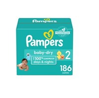 Pampers Baby Dry Diapers - Size 2, 186 Count,