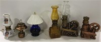 Glass containers and oil lamps