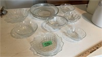 Glass serving bowls