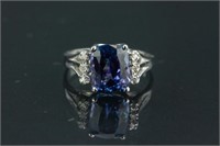 2.5ct Tanzanite and 0.1ct Diamond Ring CRV$6583