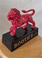 Booth's Gin Bar Back Advertising Lion on Plinth