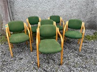 Set of Six Retro Design Chairs (Stackable)