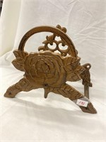 Cast iron rose, hose holder-wall mount