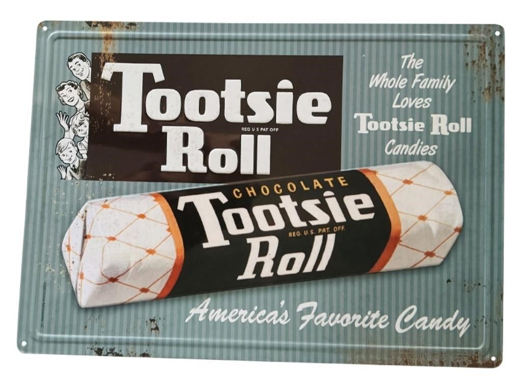 Tootsie Roll Tin Sign
