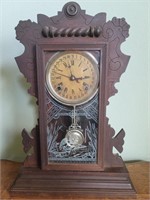 Antique Waterbury Gingerbread Clock w/ Key