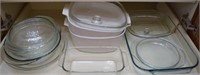 Lot Pyrex & Corningware glass baking dishes