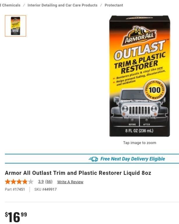 Armor All Outlast Trim and Plastic Restorer 