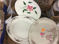 Misc glass plates and platters